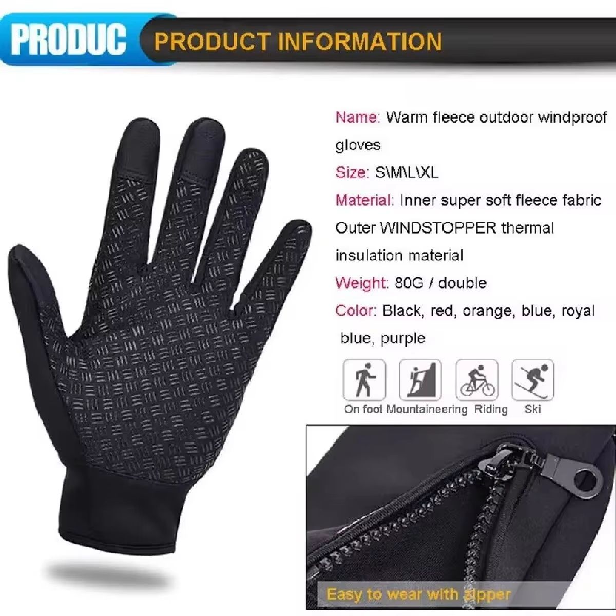 ArcticTouch touchscreen winter gloves – Unisex Waterproof, Windproof Cycling & Ski Gloves