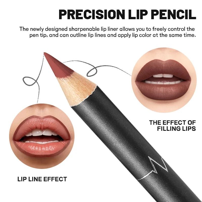 Waterproof Matte Lipliner Pencil Set