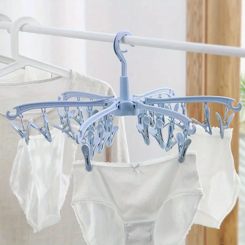 Folding Sock Drying Rack with 24 Clips