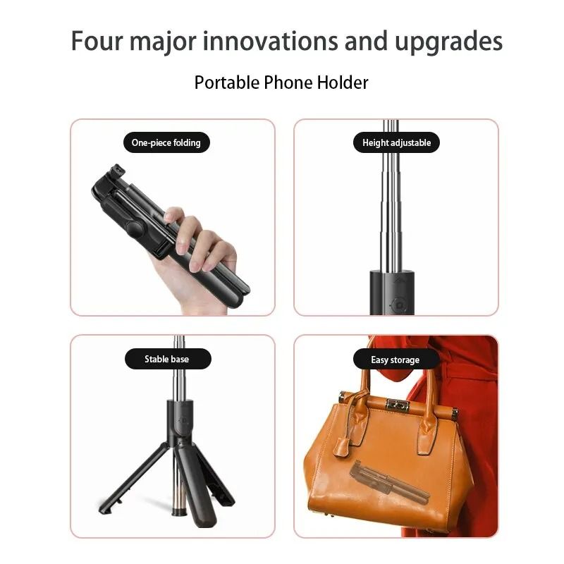 3-in-1 Bluetooth Wireless Selfie Stick & Mini Tripod | Extendable Monopod with Remote Shutter