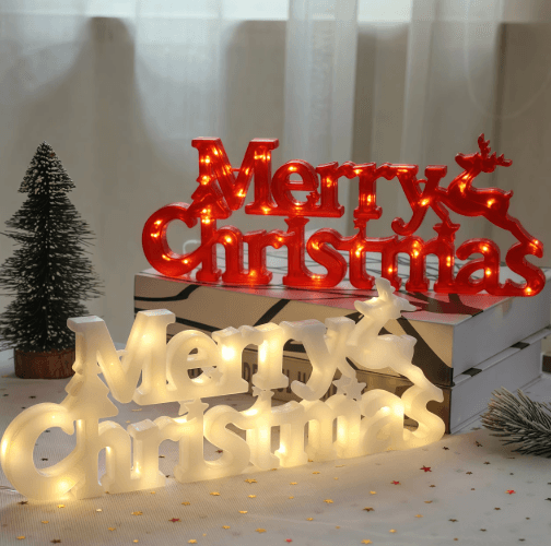 Merry Christmas LED Letter Light String – Festive Fairy Garland for Holiday Home Decor