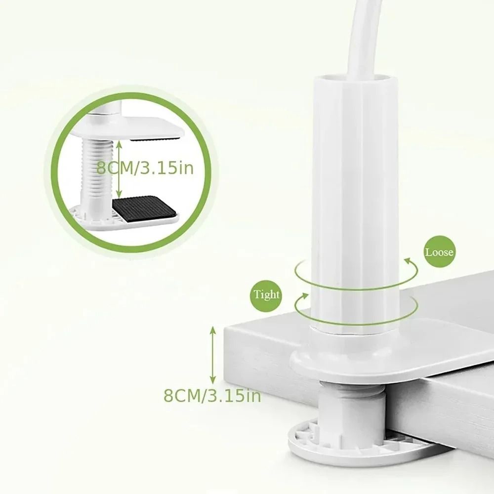 Lazy Gooseneck Long Arm Phone Holder – 360° Flexible Bedside & Desktop Mount