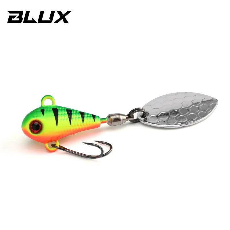 BLUX Spintail Jig Tail Spinner Lure, Long-Cast Metal Vibe with Copper Blade (4.5g/7g/11g)