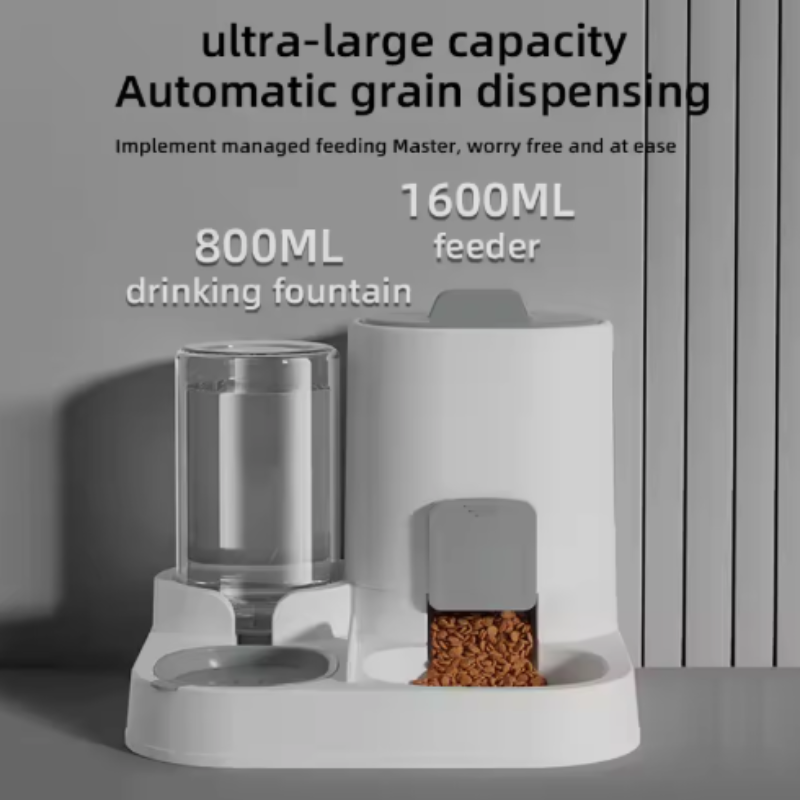 Pet Water Dispenser, Cat Bowl, Smooth Food & Water Supply Dog Bowl, Cat Feeding Water Feeder