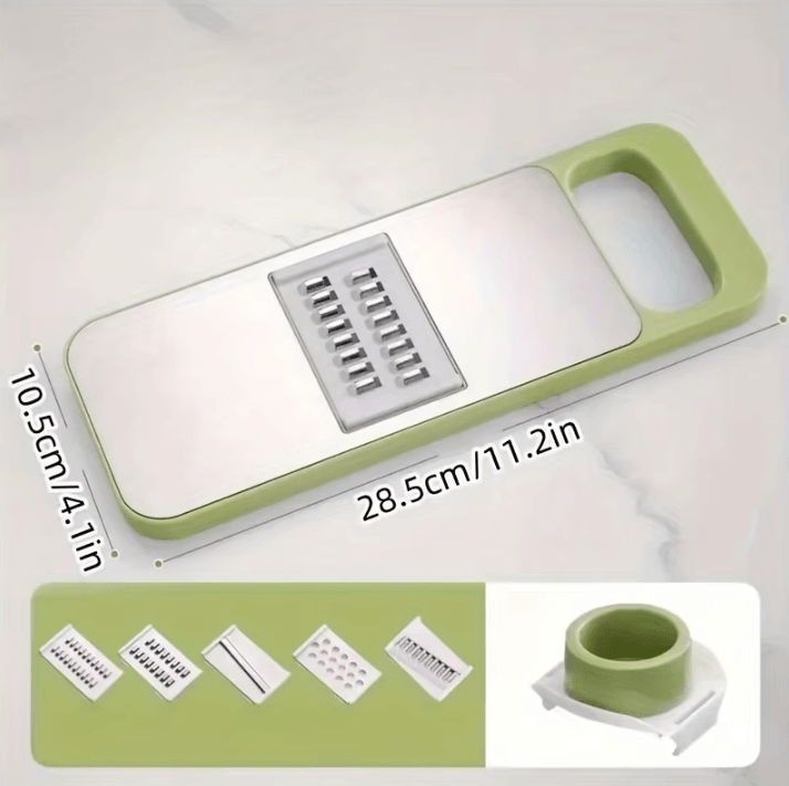 7-in-1 Multifunction Vegetable Slicer & Grater Set – Manual Cutter with Interchangeable Blades