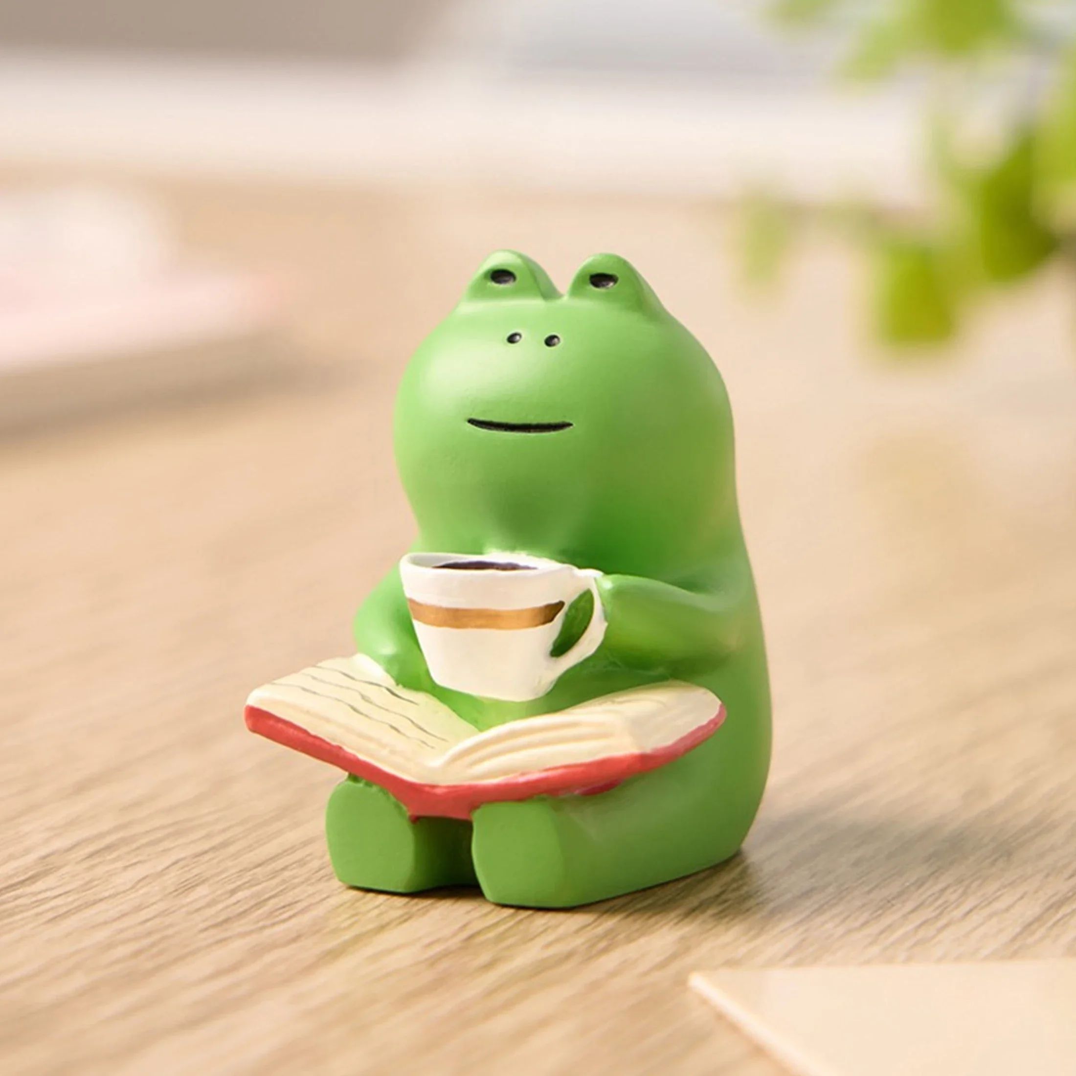 Cute Frog Rocker Chair Mini Desktop Decoration Set