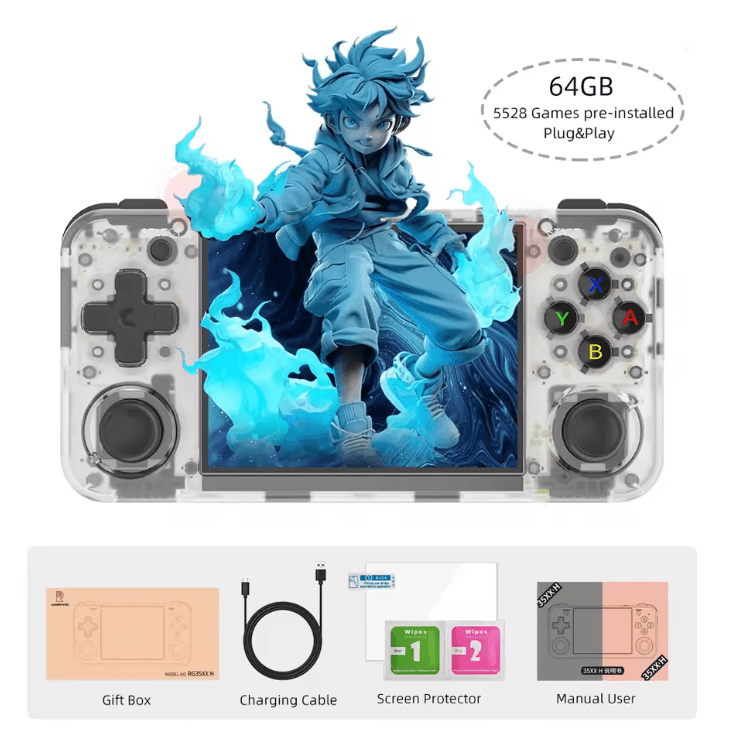ANBERNIC RG35XX H Retro Handheld Game Console with IPS Screen and 5000+ Games