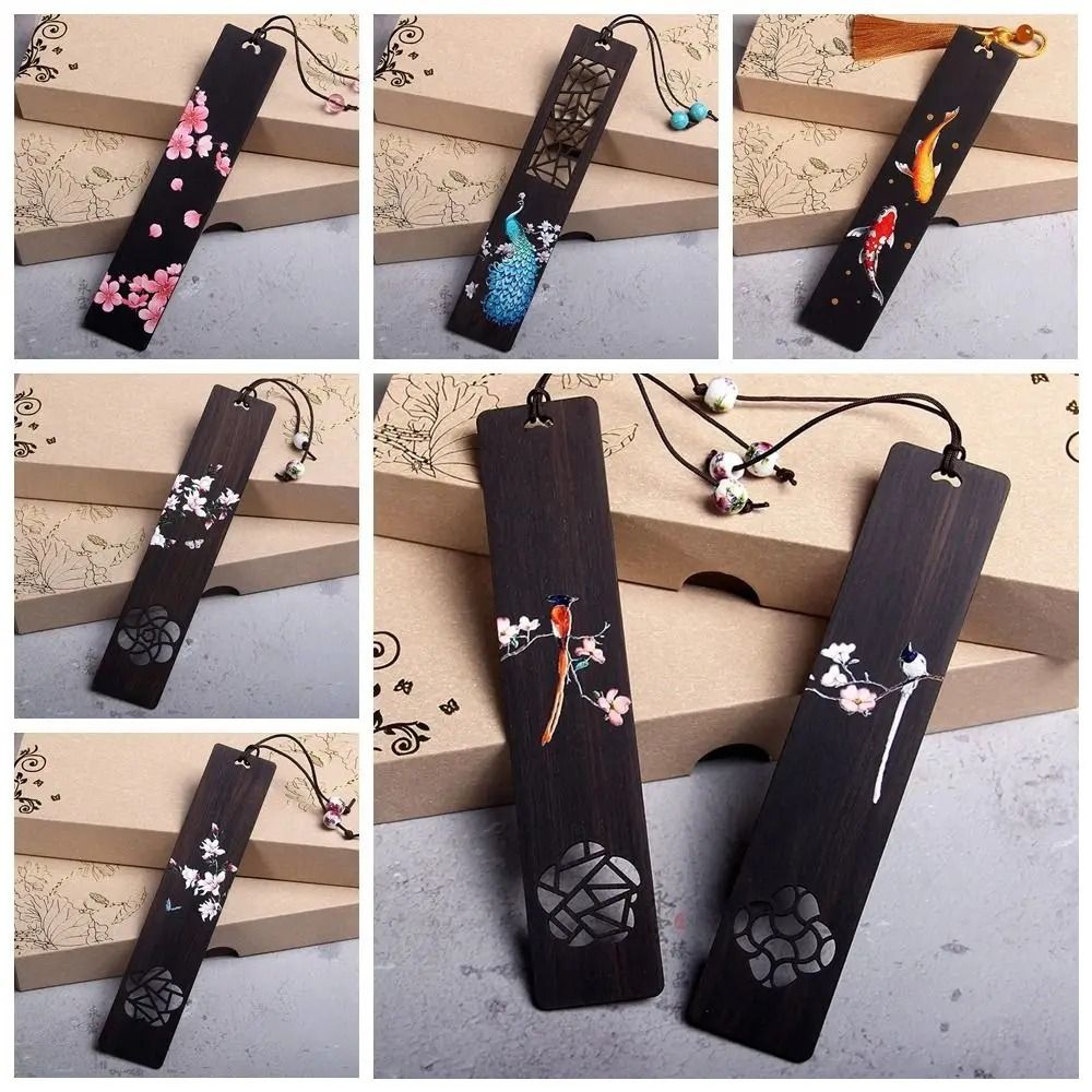 Artisan Ebony Carving Bookmark | High-Fidelity Retro Chinese Pagination & Professional Learning Gallery