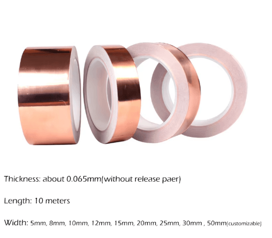 DIY Copper Foil Tape – Double-Sided Conductive EMI Shielding Repair Tape