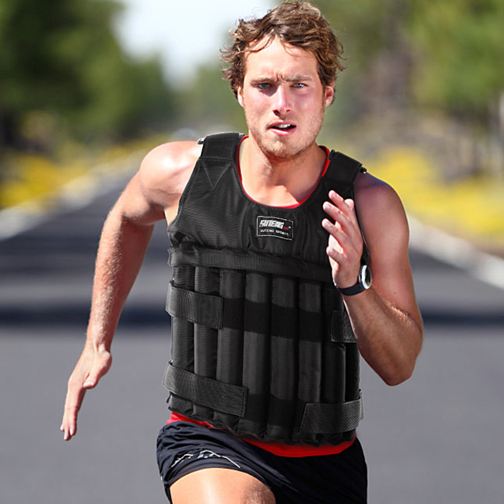 Adjustable Weighted Vest for Running & Training, Fitness Workout Vest for Men & Women with Removable Weights