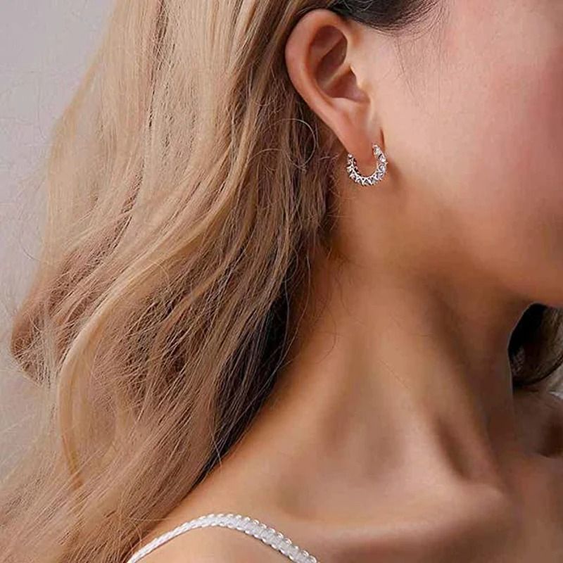 Dazzling Crystal Hoop Earrings