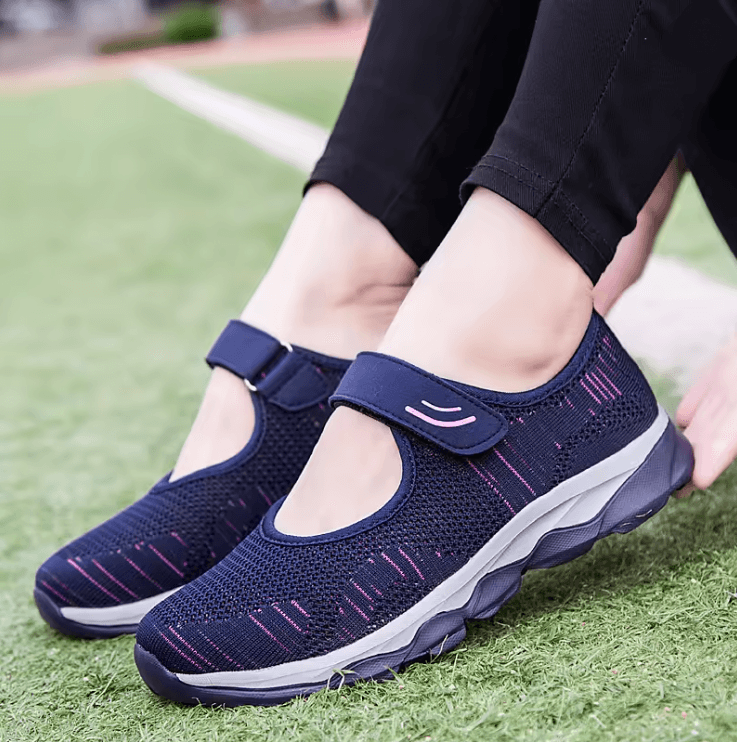 Summer Breathable Mesh Sneakers for Women Flat Platform Casual Shoes