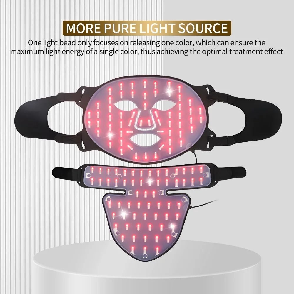 3D Silicone Face and Neck LED Phototherapy Mask