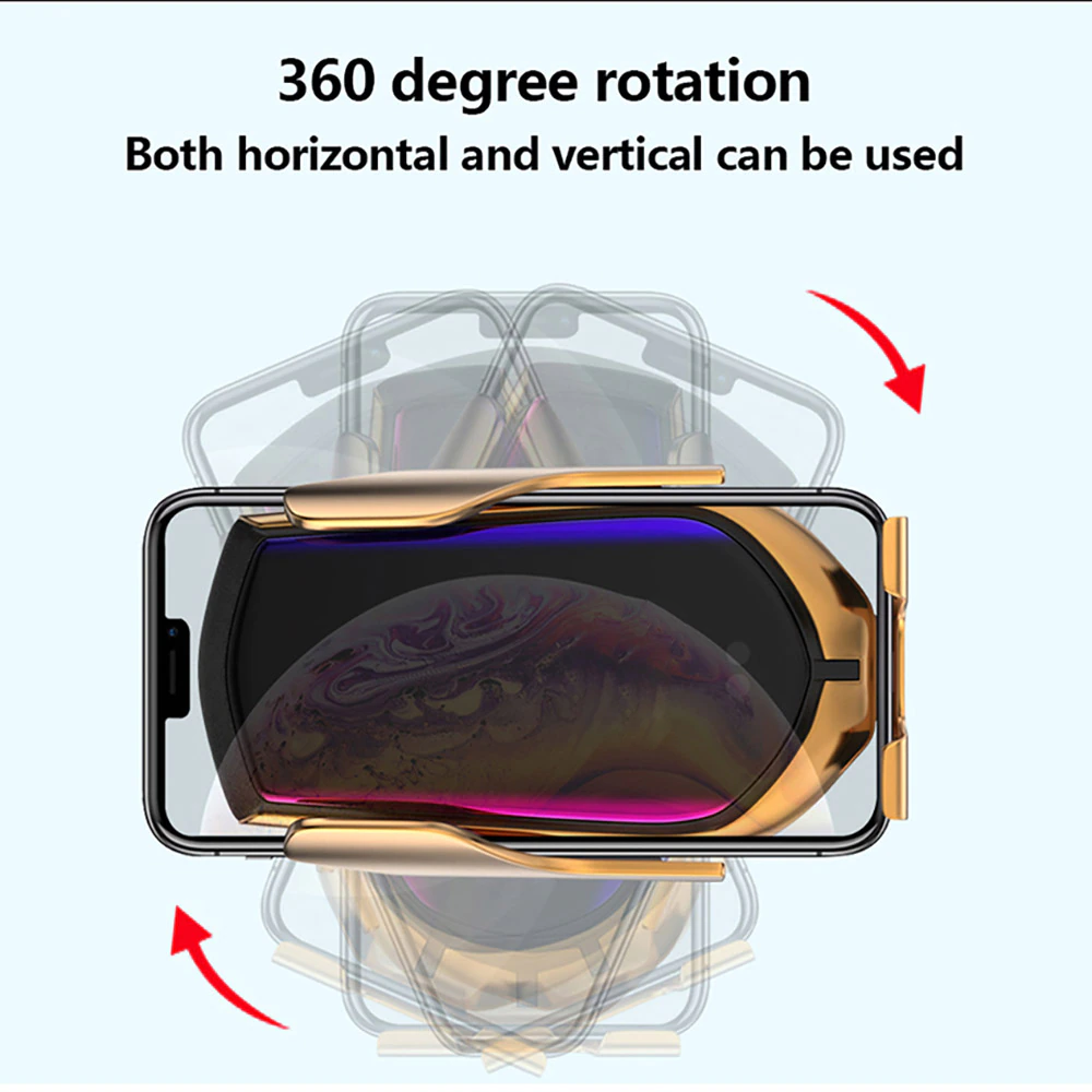 Automatic Clamping Wireless Car Charger Mount