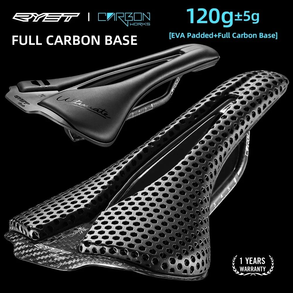 3D Printed Bicycle Saddle Ultralight Carbon Cushion for Road and MTB Cycling