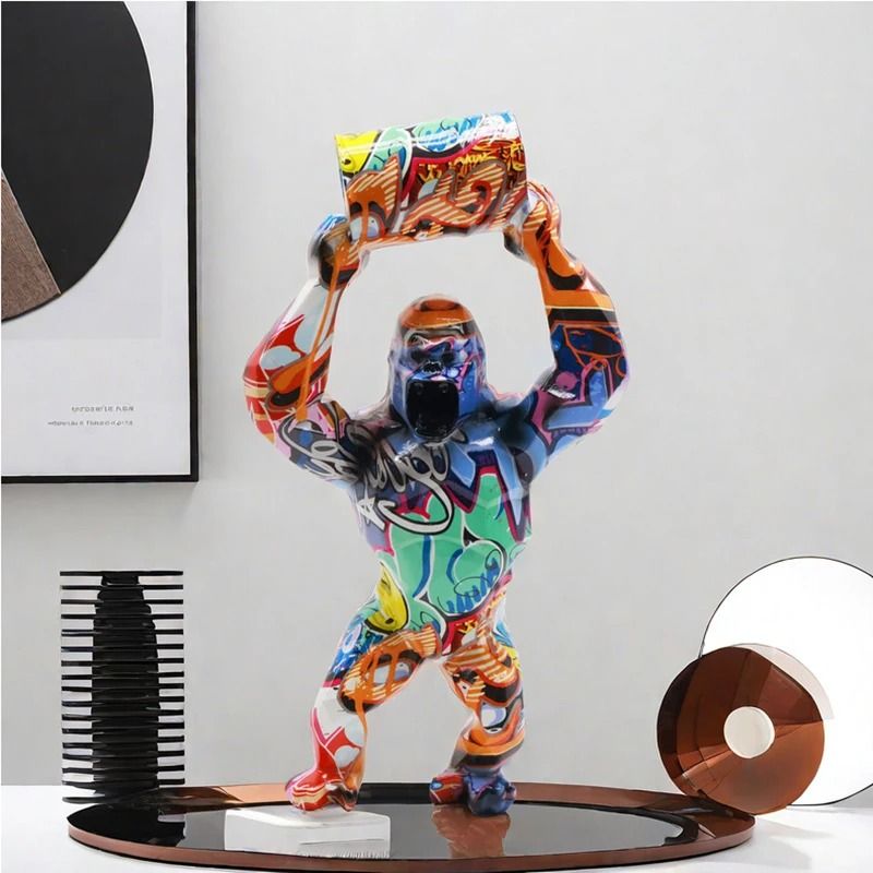 Creative Gorilla Resin Sculpture – 