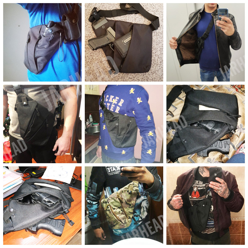 Concealed Carry Tactical Chest Bag Anti Theft Crossbody Holster Pack