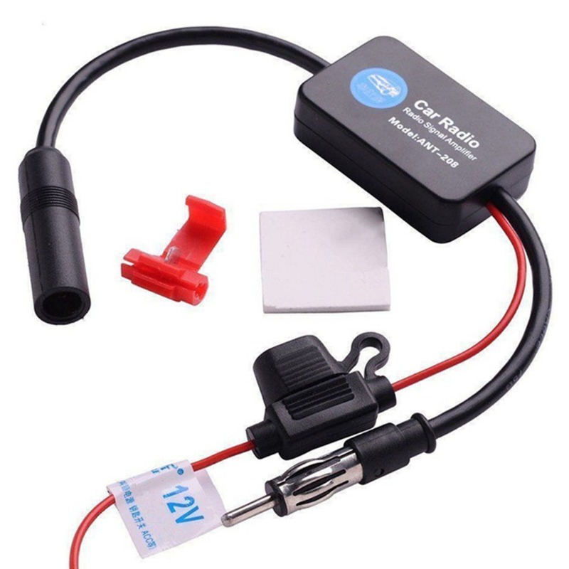 Car Antenna FM Signal Amplifier, Universal Practical Anti-Interference Radio Booster Amp, High-Performance Automobile