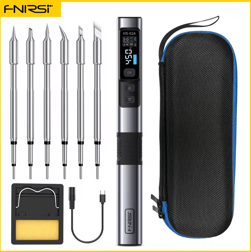 FNIRSI HS02 Smart Soldering Iron 100W with Adjustable Temperature and PD QC Fast Charging