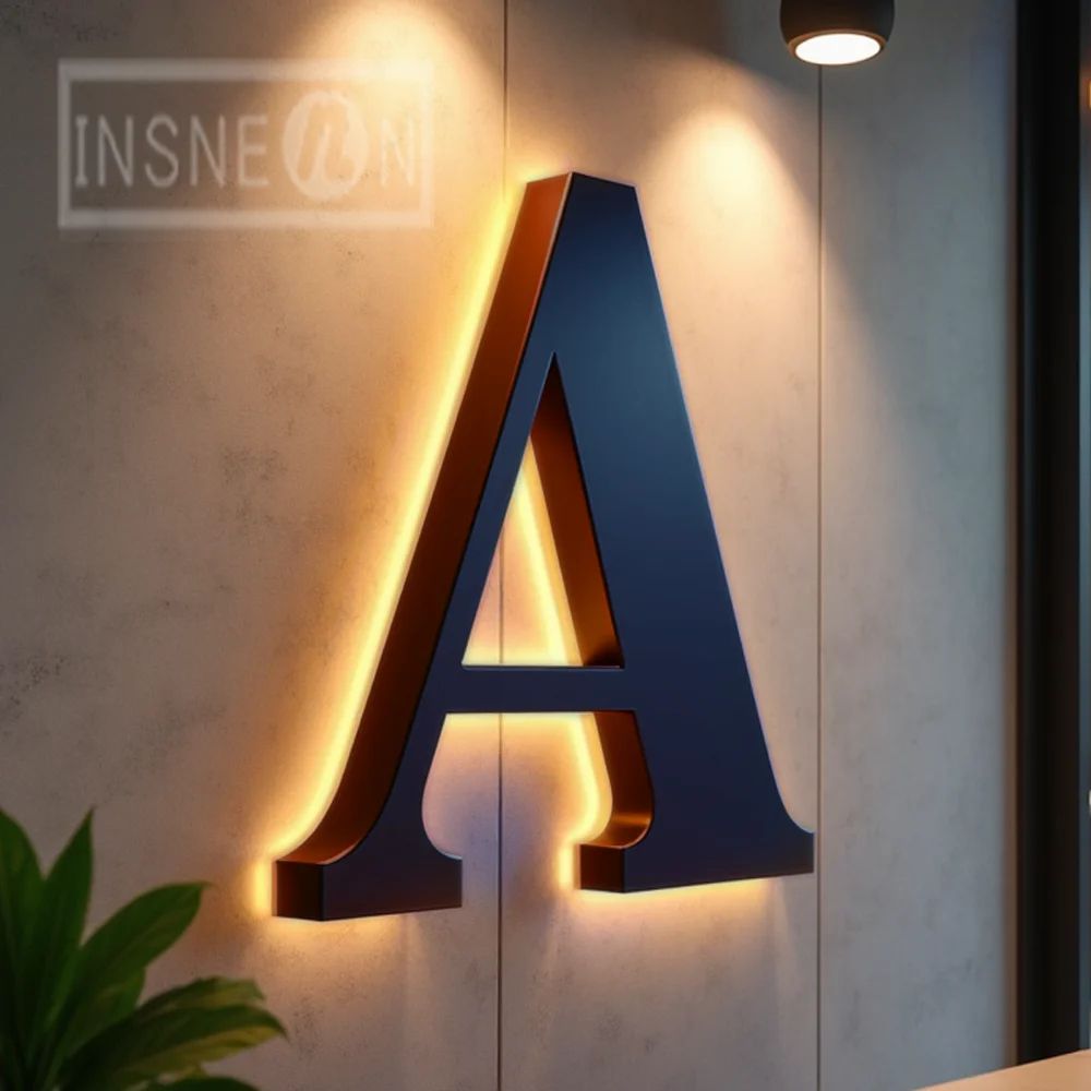 Custom LED Backlit Metal Business Sign