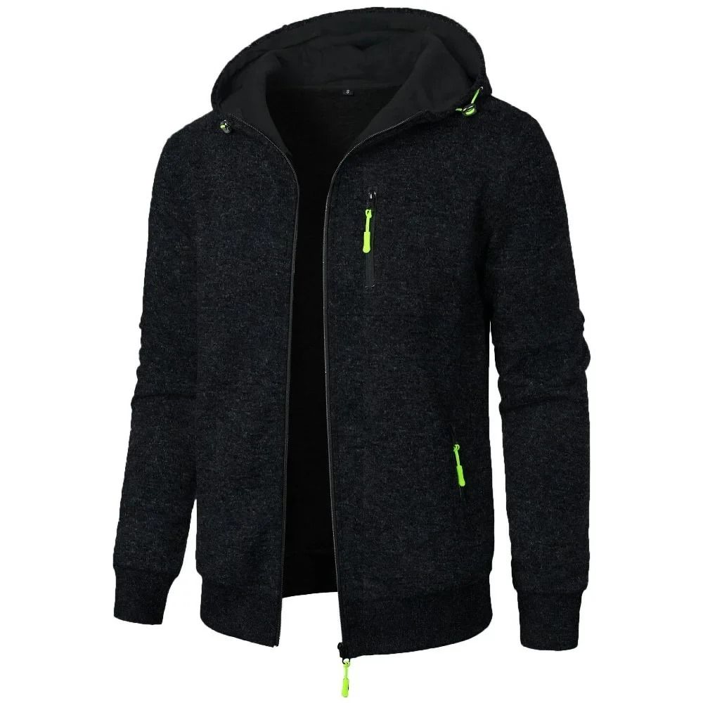 Mens Casual Slim Fit Hoodie Lightweight Sportswear Jacket