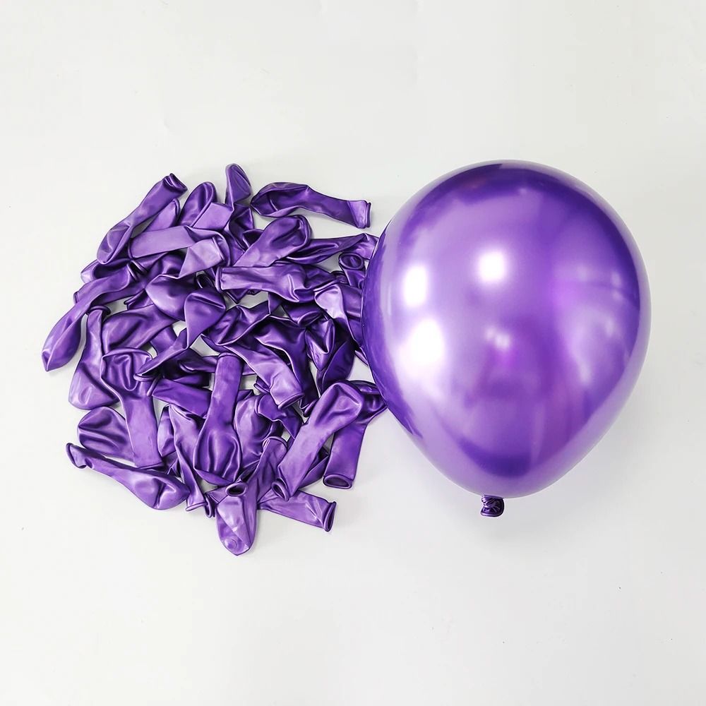10-Piece 10-Inch Metallic Chrome Latex Balloons