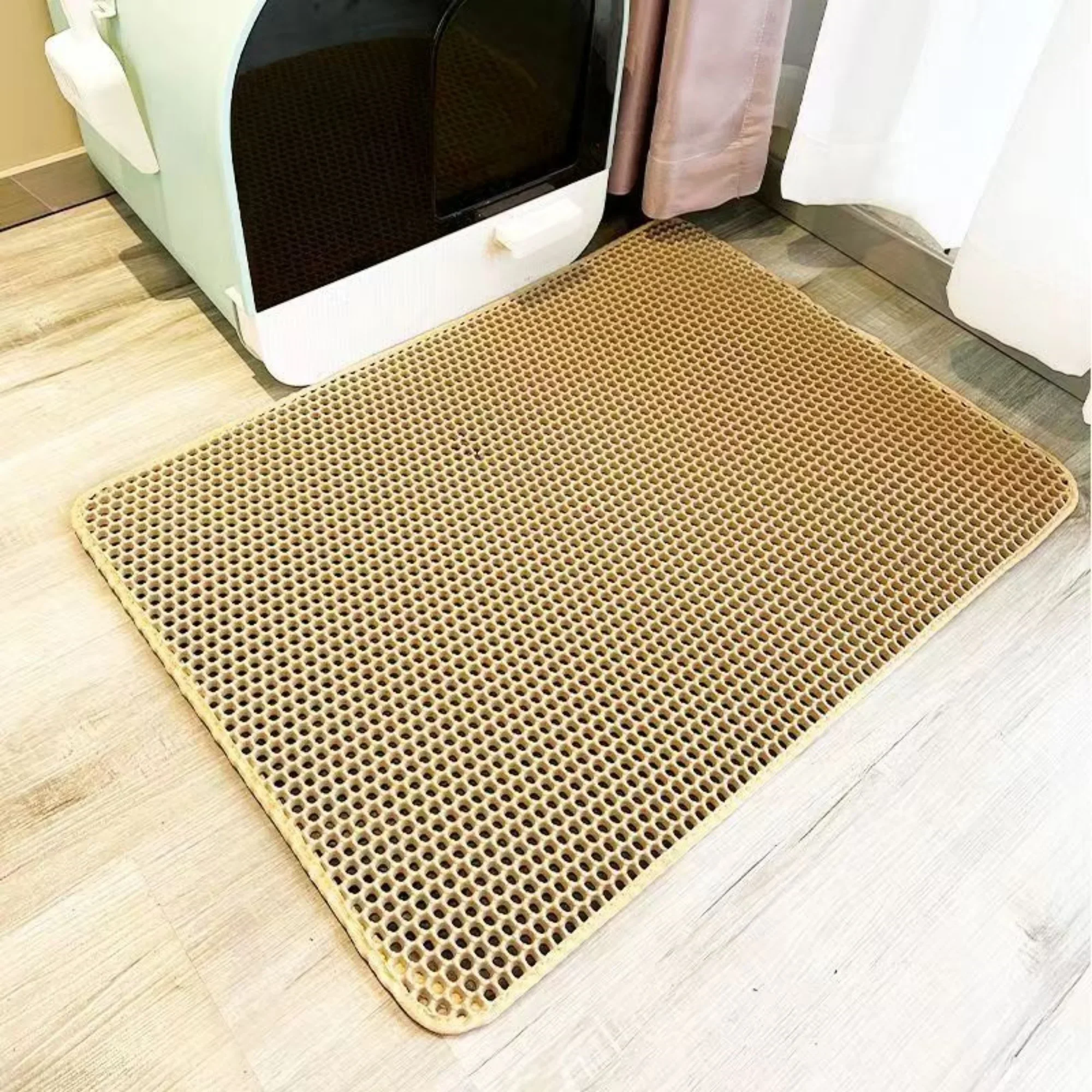 Heavy Duty Waterproof Cat Litter Mat, Extra Large Non Slip Washable Sand Stopper