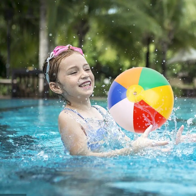 Colorful Inflatable Beach Ball Set for Kids and Adults Pool Party Fun
