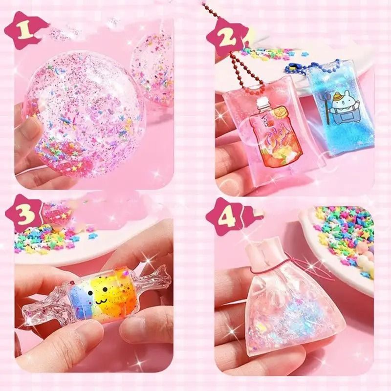 PET Nano Glue Knead Music Full Set | Double Sided Nano Tape Bubble Decompression Toy Kit