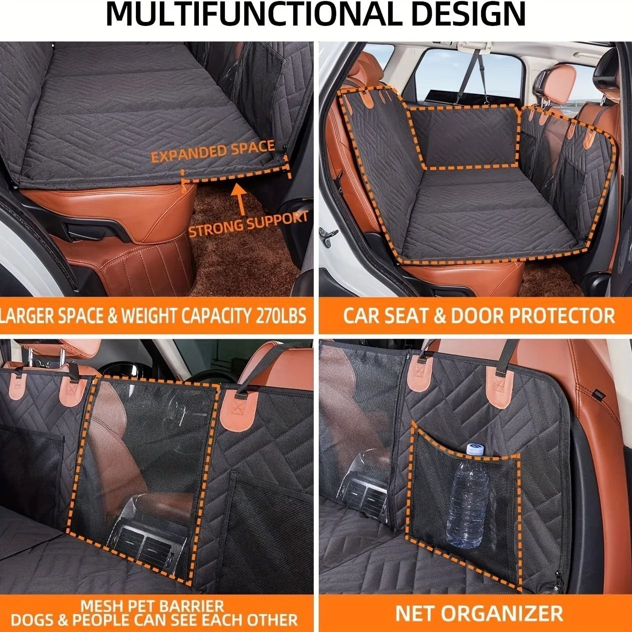 Professional Heavy Duty Waterproof Dog Car Seat Hammock
