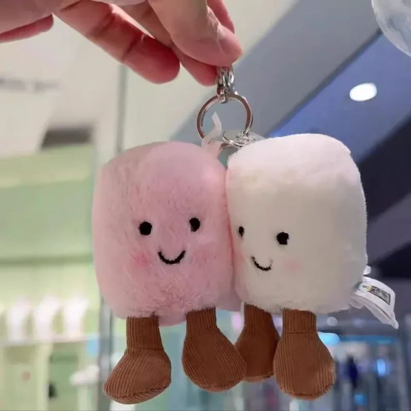Plush Cotton Cat Two-Tone Keychain Bag Pendant