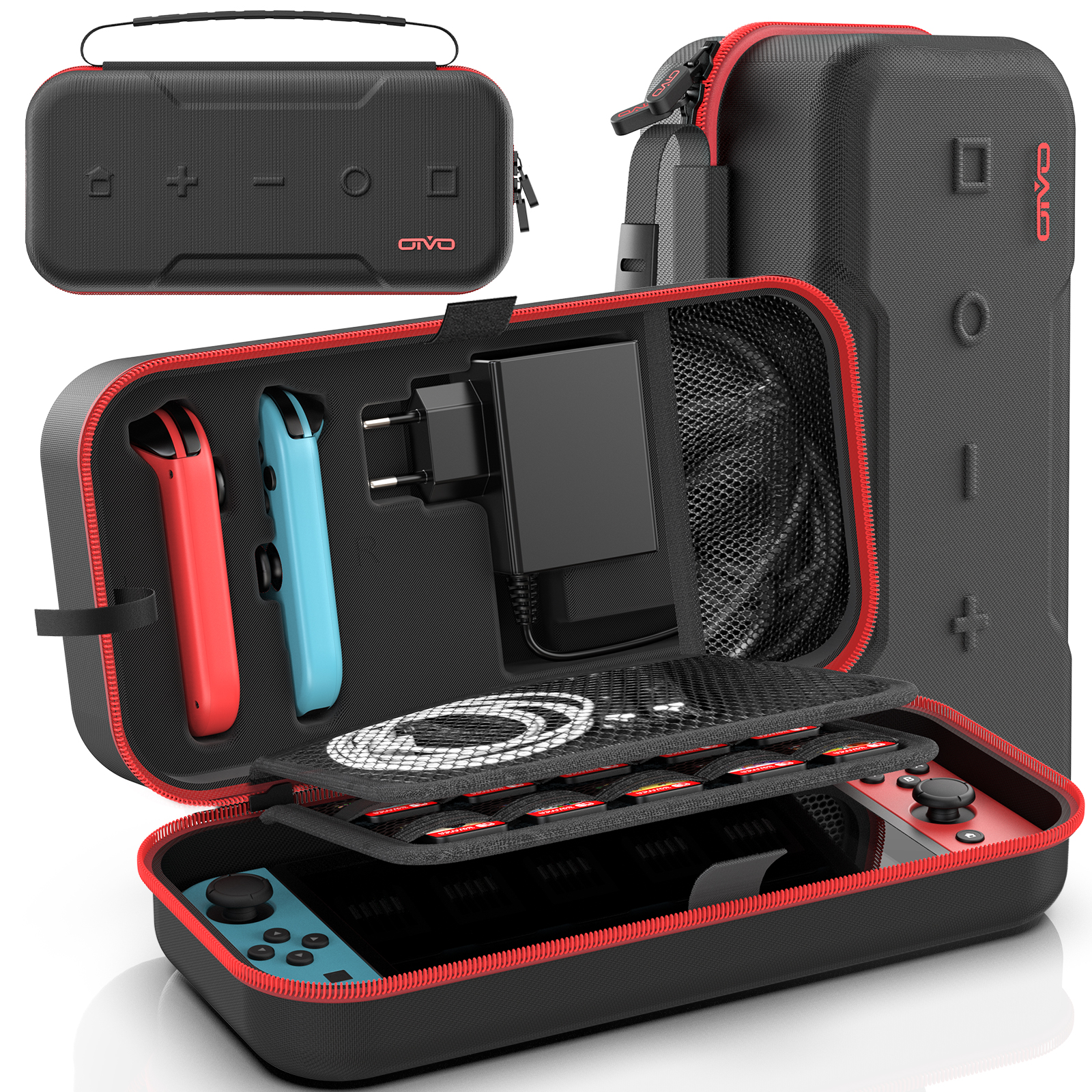 Large Storage Bag for Switch Waterproof Travel Carrying Case for N Switch OLED Anti Scratch Protective Organizer