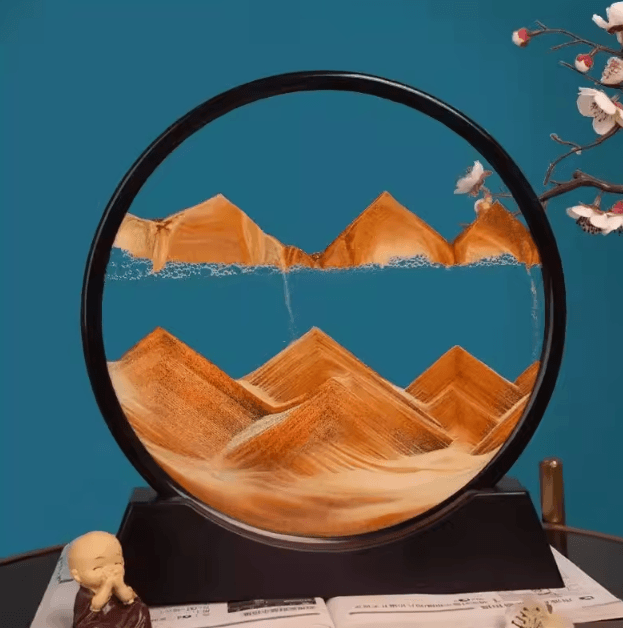 3D Moving Sand Art Picture – Liquid Motion Sandscape Glass Frame Decor