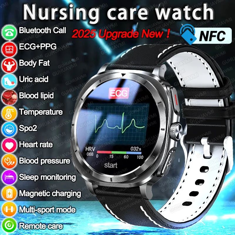 Smart Health ECG Watch with Blood Pressure & Body Analysis Tracking