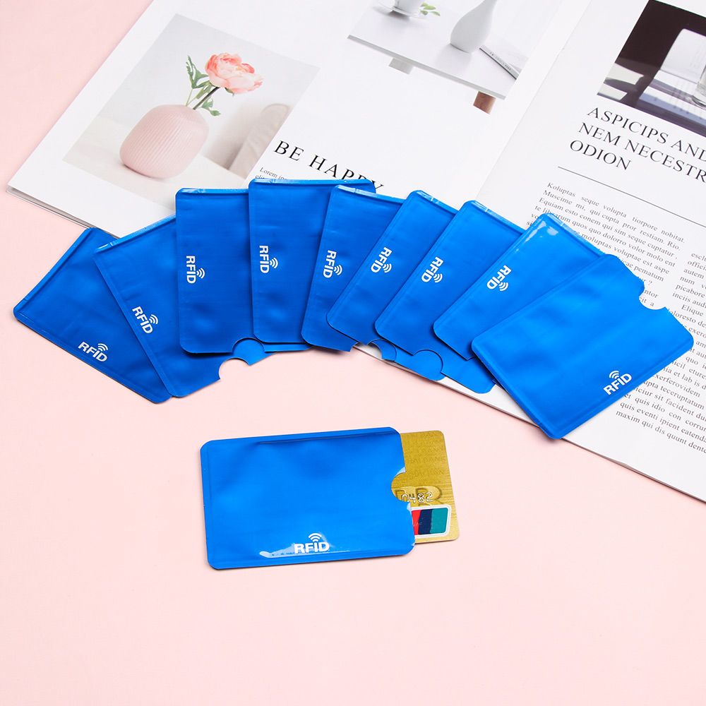 RFID Slim Credit Card Protector, Anti Theft Blocking Bank Card Case, Safety Skin Holder Sleeves