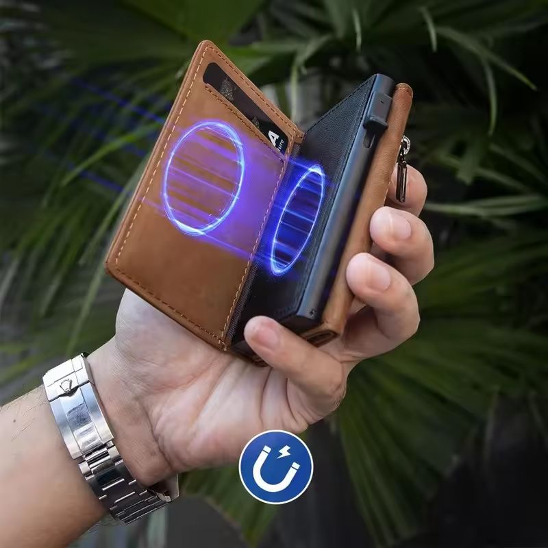 Mens RFID Wallet Slim Trifold with Coin Pocket and Card Holder