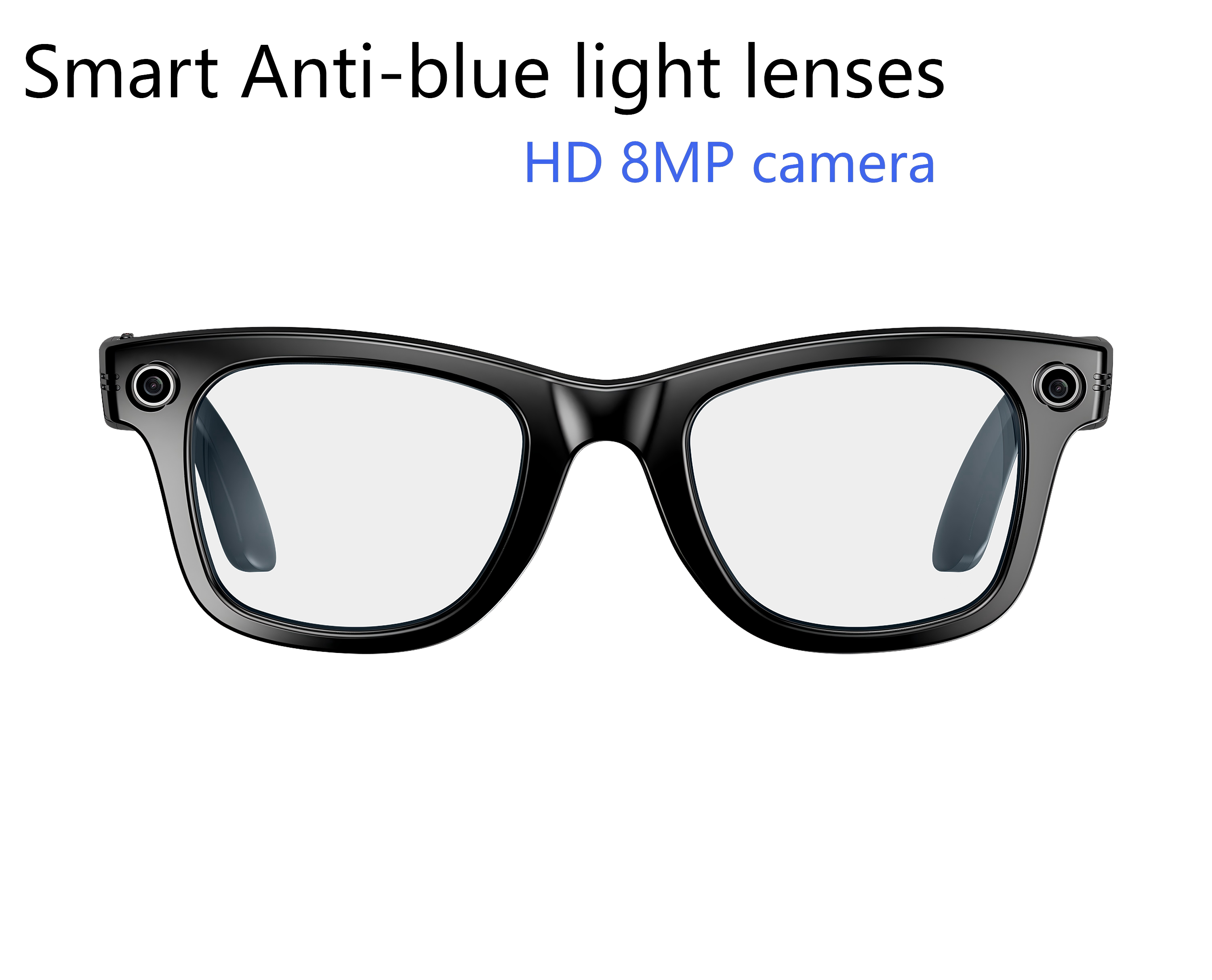 Smart Glasses 4K HD, BT WIFI Camera, Simultaneous Interpretation, Object Recognition, Voice Assistant, Call, 270mAh