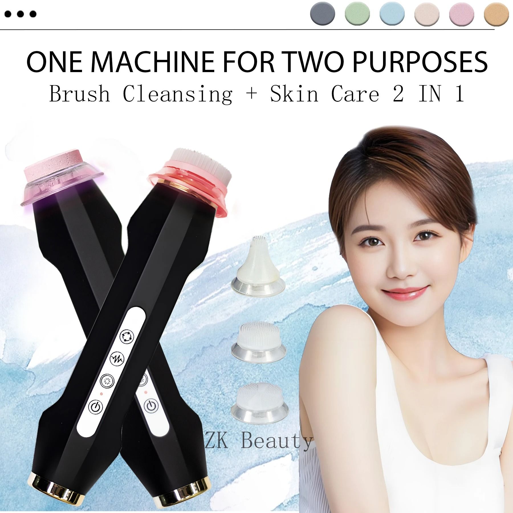 Portable Co2 Oxygen Bubble Pen With Brush Head For Skin Rejuvenation And Anti Aging Care