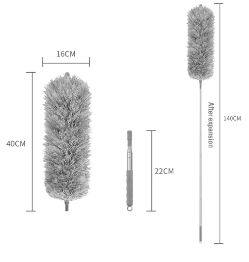 Extendable Microfiber Duster – Telescopic Bendable Cleaning Brush for Ceiling & Home Dusting
