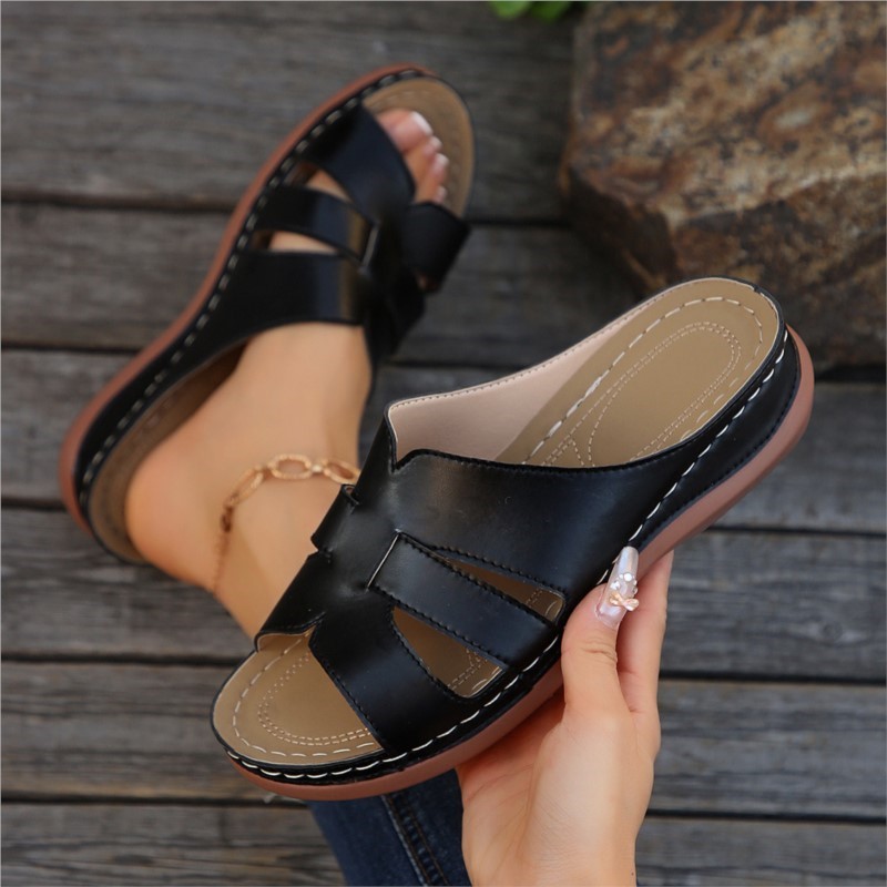 Womens Summer Comfortable Sandals, Fashion Slides & Wedge Sandals for Ladies, Lightweight Beach Footwear Female Shoes