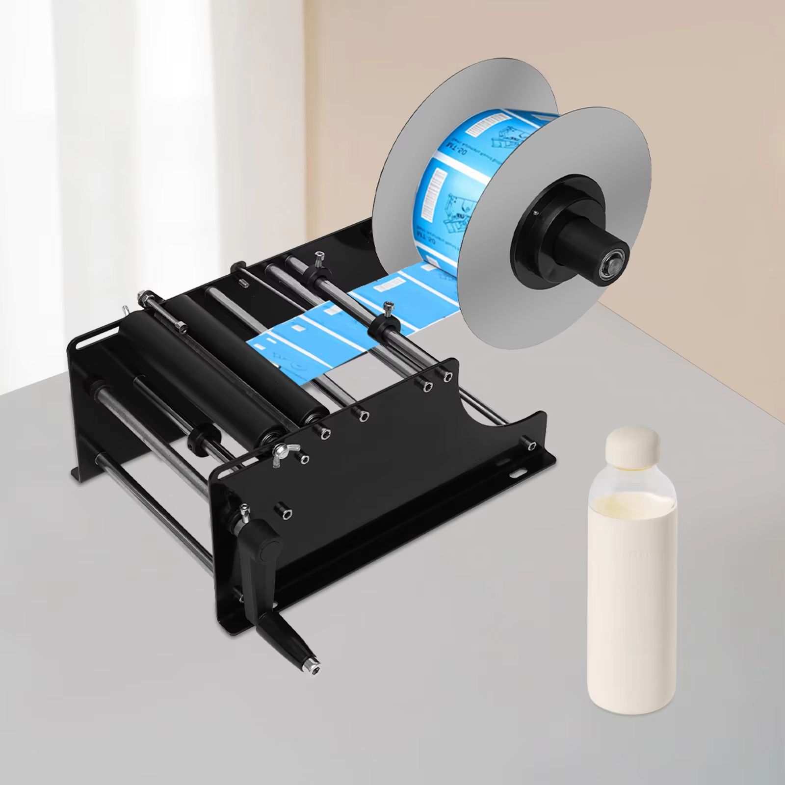 MT-30 Manual Round Bottle Labeling Machine – Compact Label Applicator for Small Businesses & Packaging