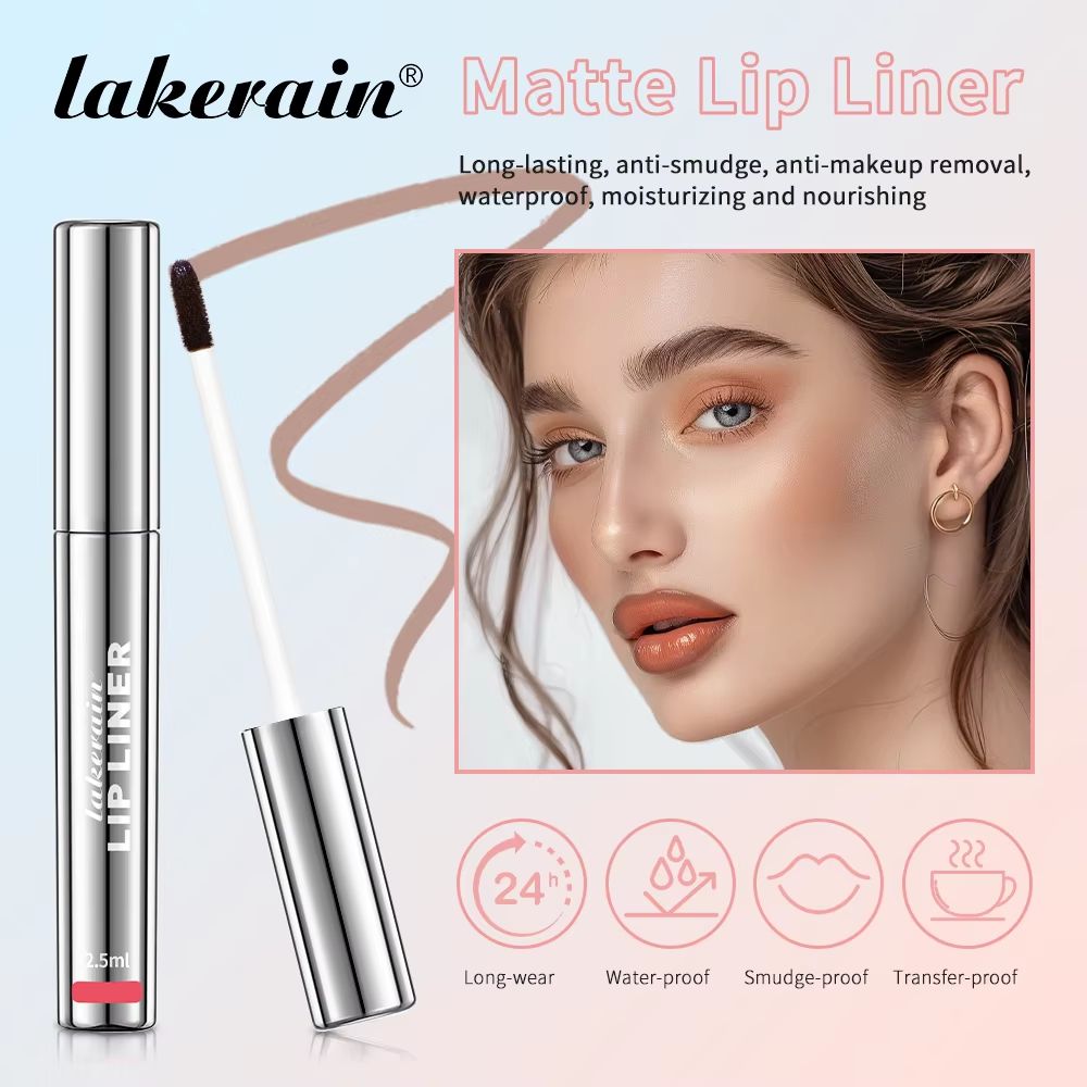 4PCS Waterproof Lip Liner Set – Long-Lasting Matte Lip Stain and Transfer-Proof Lip Liner with Peel-Off Tattoo Finish