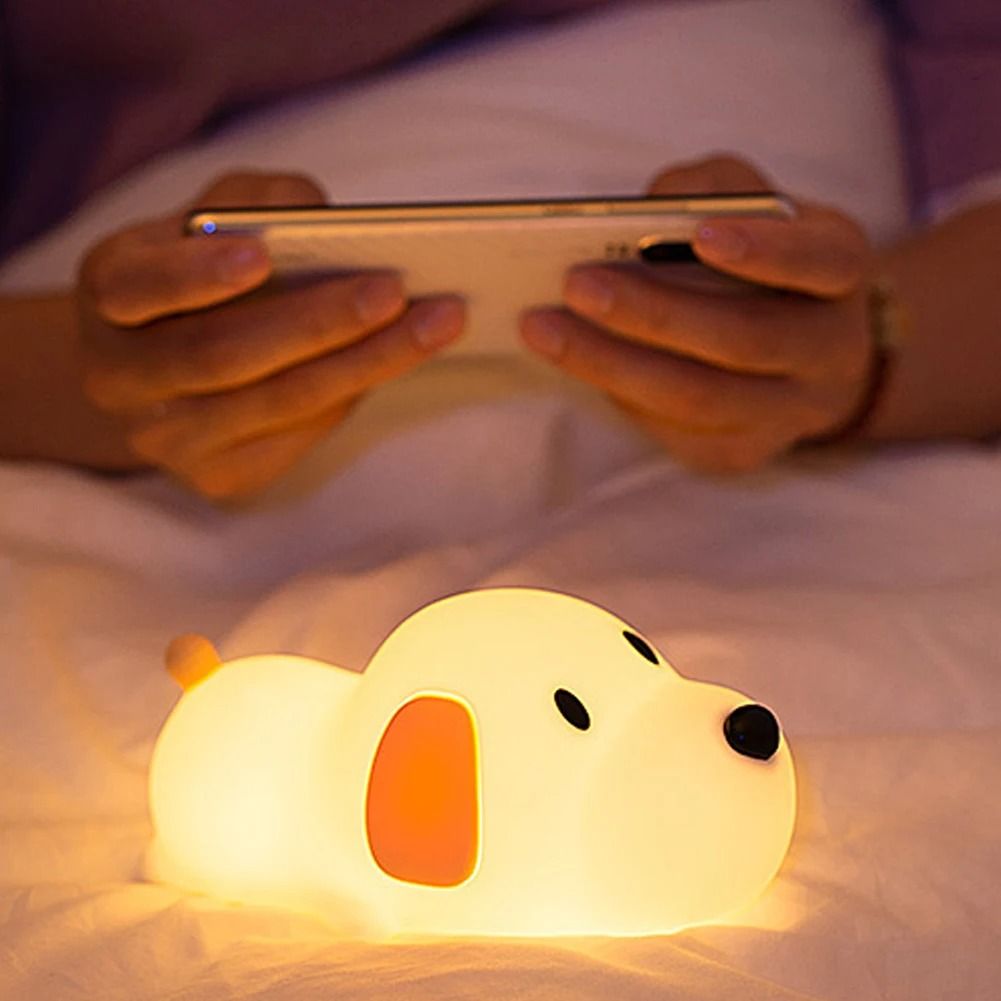 Cuddle-Glow Puppy Silicone Night Light