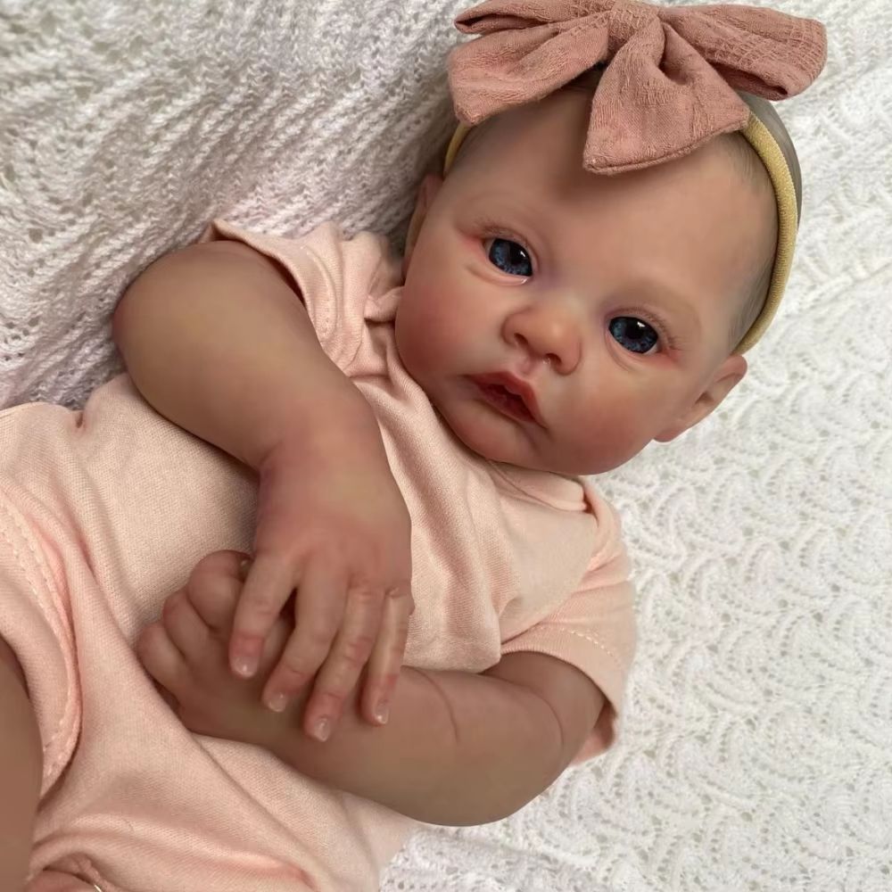 NPK 18 inch Reborn Baby Doll with Meadow Soft Body and 3D Veined Skin – Handmade Collectible Art Doll