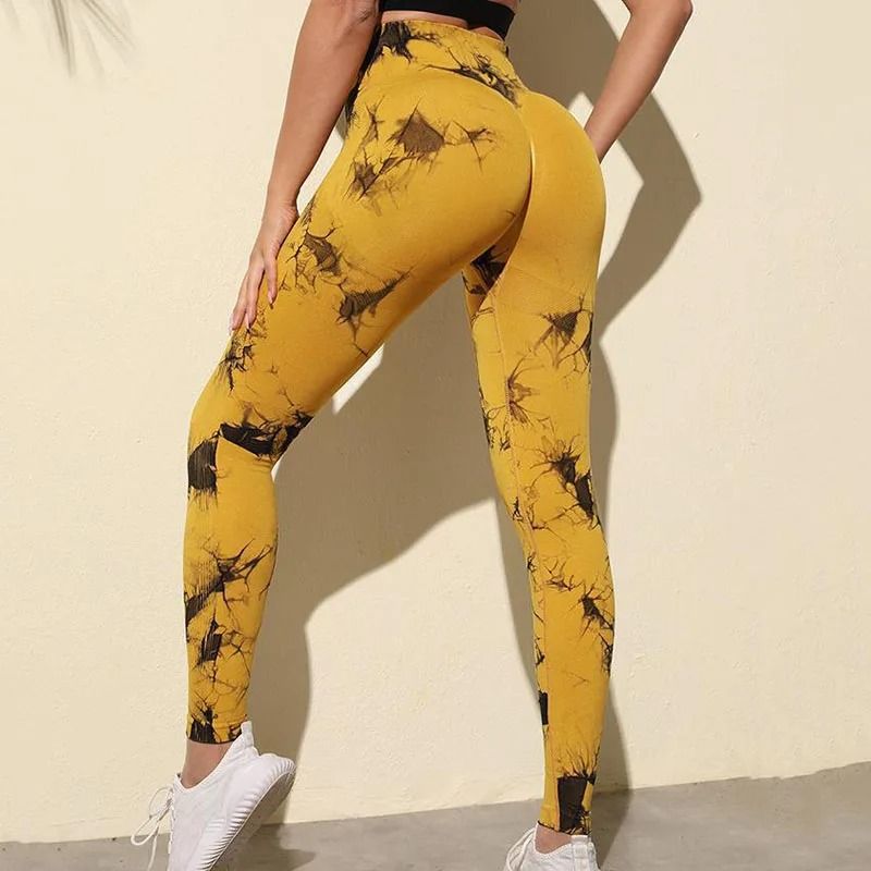 Women's Seamless Tie-Dye Yoga Leggings