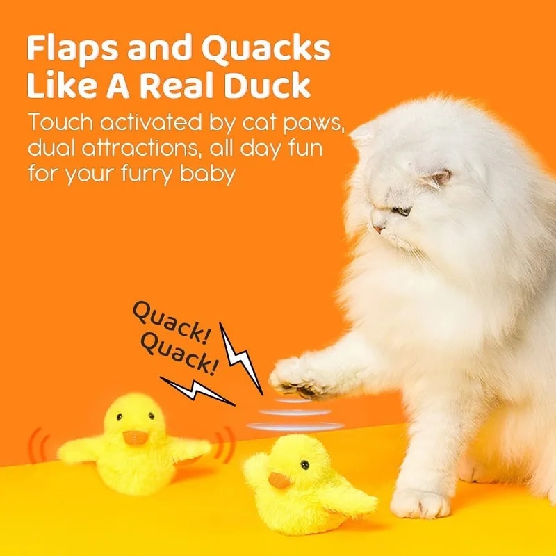 Flapping Duck Cat Toy | Interactive Electric Bird Plush