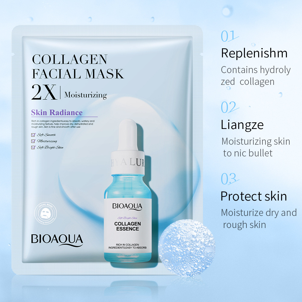 Hyaluronic Acid Facial Mask, Moisturizing, Refreshing Sheet Mask for Skin Care