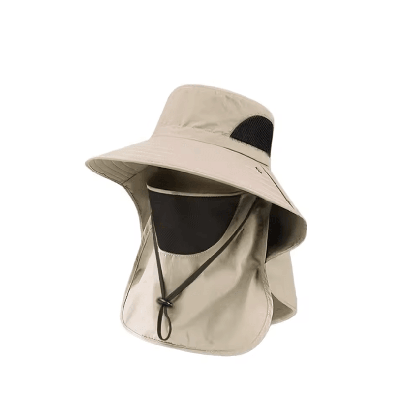 Outdoor UV Protection Breathable Fishing Cap with Neck Protection Waterproof Summer Hat Unisex
