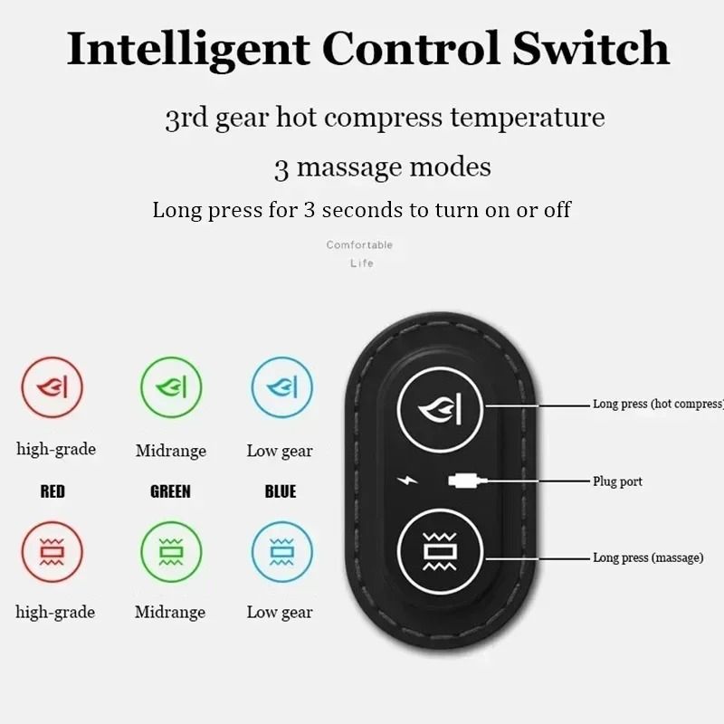 Electric Neck Massage Pillow with Shiatsu and Heating Options