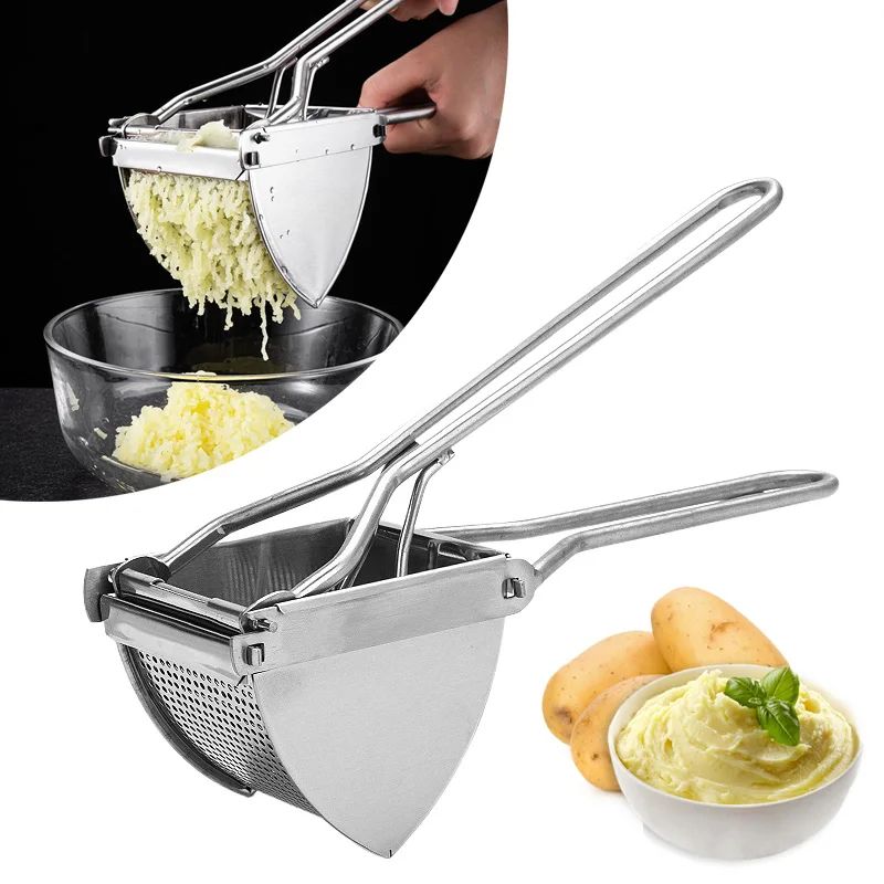 Heavy Duty Stainless Steel Potato Ricer and Vegetable Masher